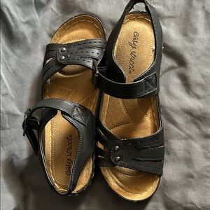 Easy Street Black Sandals for Women